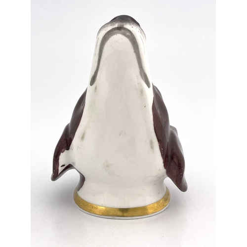 864 - A Copeland-Garret hound stirrup cup, circa 1840, 11.5cm high