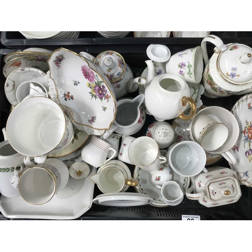 10 - A collection of Continental and English porcelain, including a Royal Worcester Melrose pattern coffe... 
