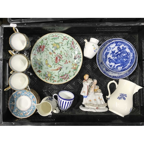 50 - A collection of ceramics to include a set of six Crown Staffordshire teacups and saucers, 'Ellesmere... 