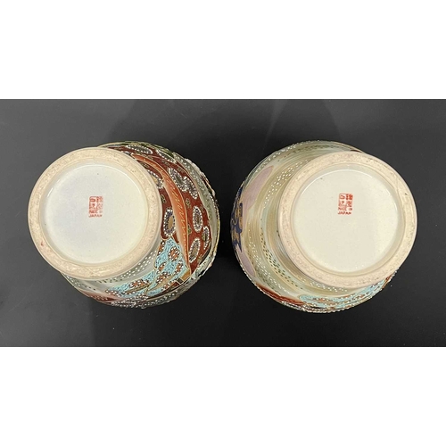 64 - A collection of Oriental ceramics including pair of Japanese satsuma vases, Chinese craquelure vases... 