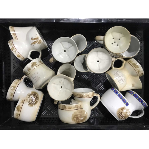 92 - A group of nine Bairnsfather ware Souvenir of The Great War shaving mugs (10)