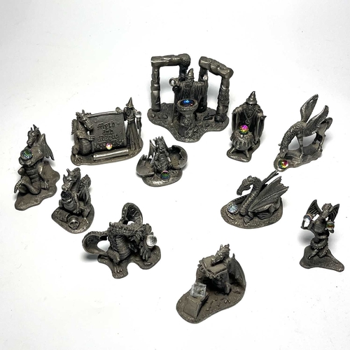 103 - Roy Polton for Tudor Mint, a collection of cast pewter figures including Summoning the Elements, The... 