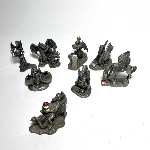 103 - Roy Polton for Tudor Mint, a collection of cast pewter figures including Summoning the Elements, The... 