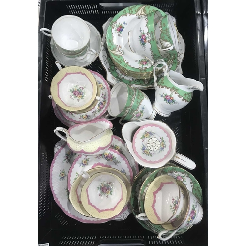 127 - A Royal Albert Prudence pattern part tea service, comprising cups, saucers, side plates, hot water j... 