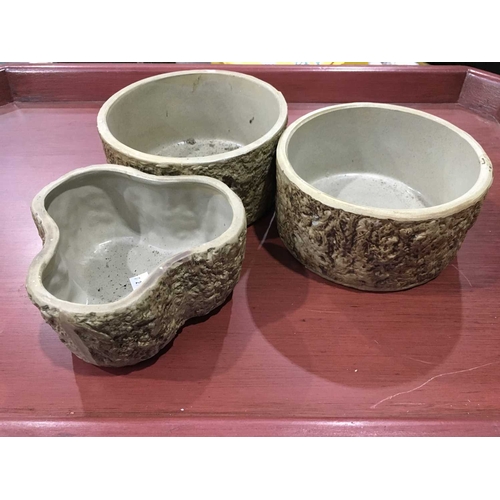 169 - Three Hilstonia stoneware pots, 9cm high (3)
