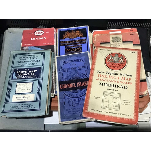 247 - A quantity of British mid century Ordinance Survey maps