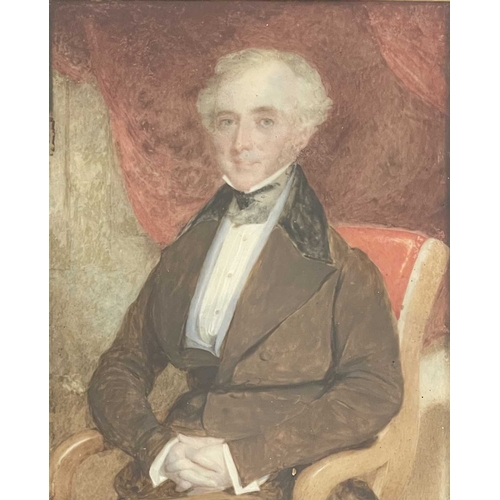 308 - Attributed to George Harvey (British, 1806-1876), portrait of Dr Anderson, circa 1820-27, half-lengt... 