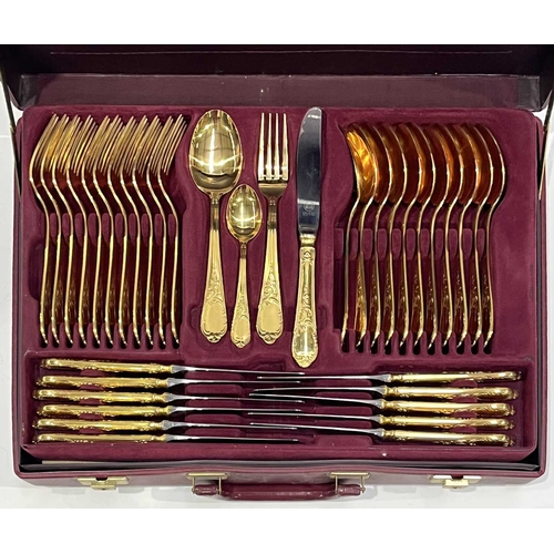 314 - An SBS Bestecke Solingen 23-24 carats gold-plated cutlery set