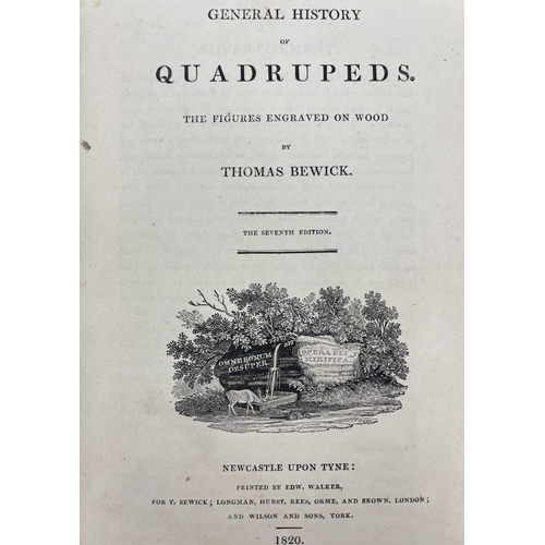 335 - Bewick, Thomas, 1820, A General History of Quadrupeds, Newcastle upon Tyne: Edward Walker, 7th editi... 