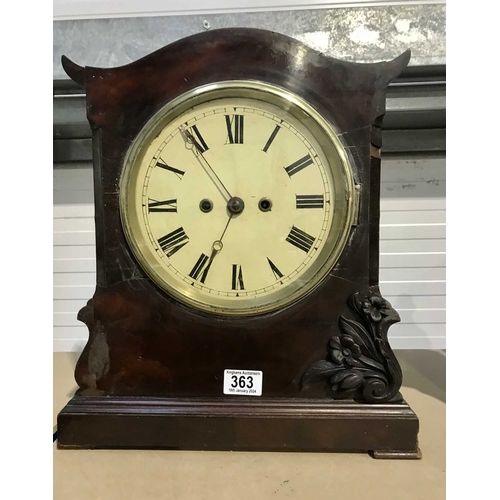 363 - A 19th century, early Victorian mahogany cased mantel/bracket clock