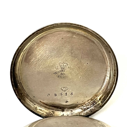 504 - Two silver pocket watches, including John Forrest London, Chester 1900, and A. Bowman, 800 silver, t... 