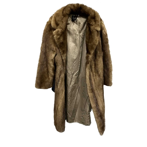 758 - A Marshall's of Wimslow ladies three quarter length fur coat, size 14-16 (estimate)