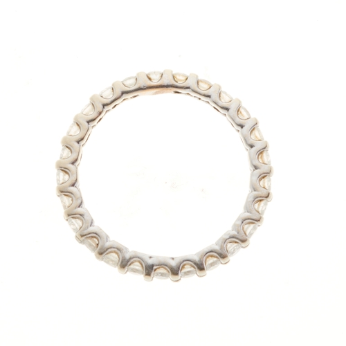 208 - A brilliant-cut diamond full eternity ring, estimated total diamond weight 0.50ct, ring size J, 1.7g