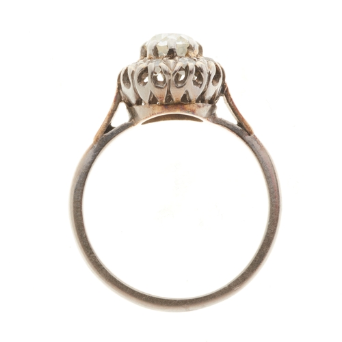 96 - An early 20th century 18ct gold old-cut diamond cluster ring, estimated total diamond weight 0.55ct,... 