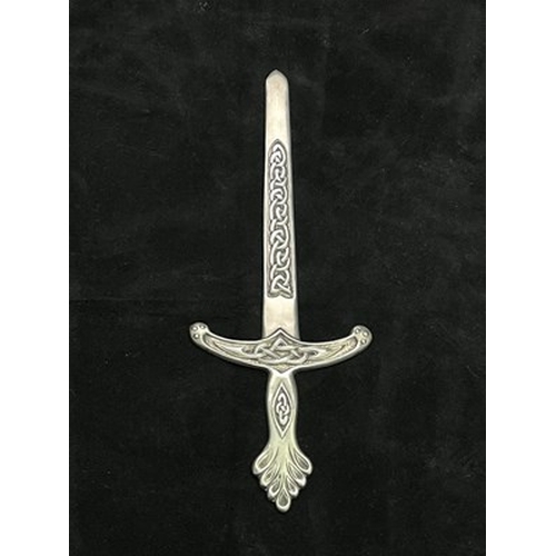 100 - Alexander Ritchie, an Iona Arts and Crafts silver letter opener, Glasgow 1929, in the form of a swor... 