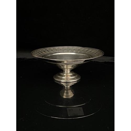 106 - Keith Murray for Mappin and Webb, an Art Deco silver plated pedestal bowl, model W29504, circa 1935,... 