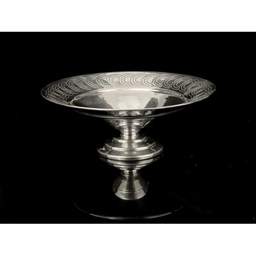 106 - Keith Murray for Mappin and Webb, an Art Deco silver plated pedestal bowl, model W29504, circa 1935,... 