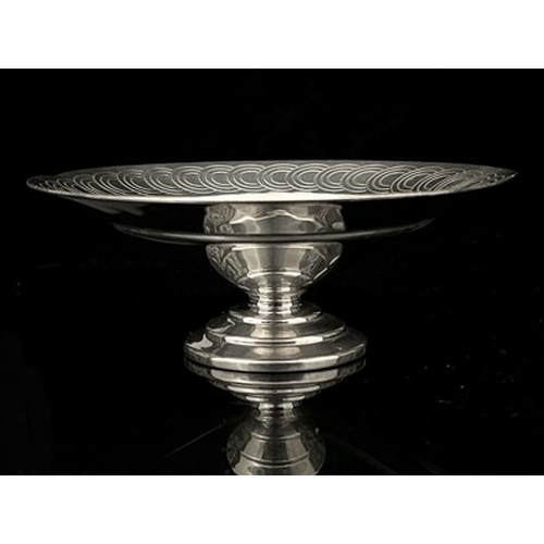 106 - Keith Murray for Mappin and Webb, an Art Deco silver plated pedestal bowl, model W29504, circa 1935,... 