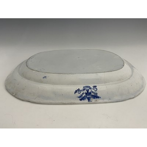 1074 - An Adams Staffordshire blue and white transfer printed platter, The Regents Quadrant, circa 1830, de... 