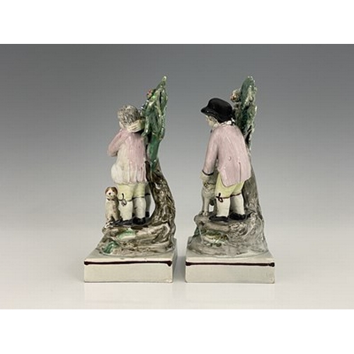 1078 - A pair of Staffordshire pearlware boccage figure groups, Ralph Wood, circa 1800, Tenderness and Frie... 