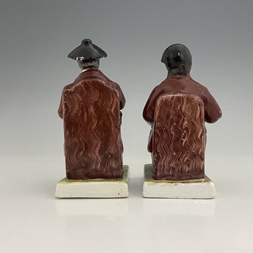 1083 - A pair of Staffordshire figures of Tam O'Shanter and Souter Johnnie, circa 1840, figures modelled af... 