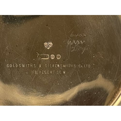 110 - An Art Deco 9 carat gold compact, Goldsmiths and Silversmiths Company, London 1937, circular, engine... 