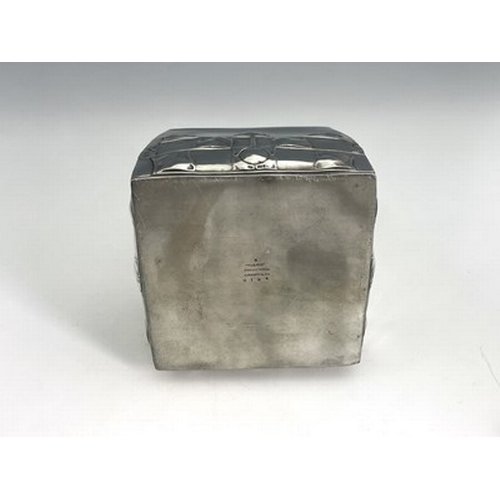 163 - Archibald Knox for Liberty and Co., a large Tudric Arts and Crafts pewter biscuit barrel, model 0194... 