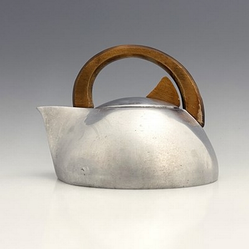 169 - Jean Picquot after John Gordon Rideout, a Picquot Ware aluminium alloy K3 kettle, designed 1938, dom... 