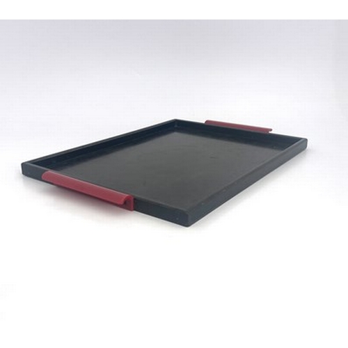 178 - An Art Deco Synthena bakelite tray, circa 1935, rectangular form with red moulded handles, 47cm x 32... 