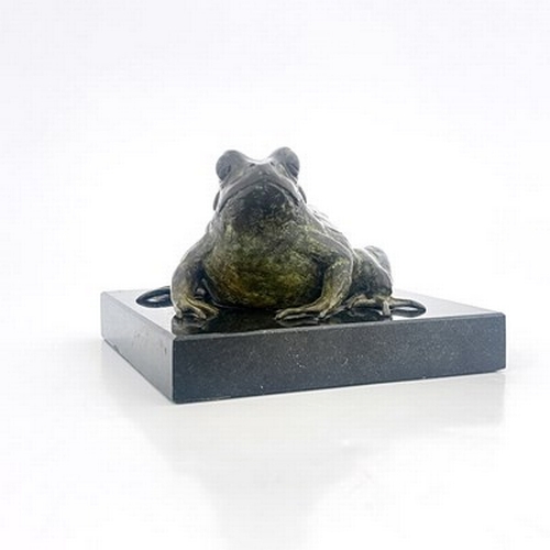 202 - Camilla Le May (British, 1973), Common European Frog, bronze with green patina, No.5/9, 6 by 10cm, m... 