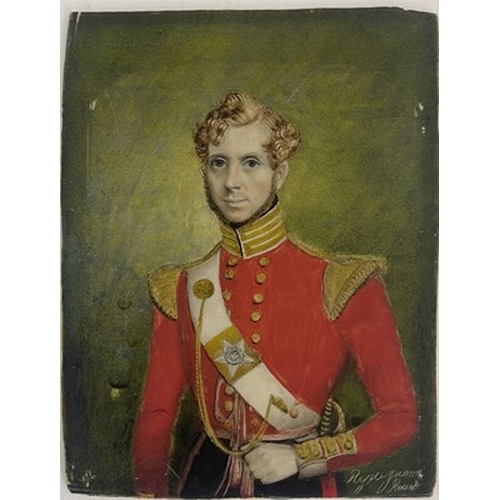 238 - British School, early to mid-19th Century, a military portrait miniature of a young Captain of the 2... 