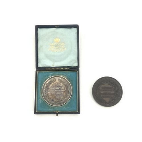 241 - A Cambridge University silver athletics medal for Inter University Cross Country Race, 1895, won by ... 