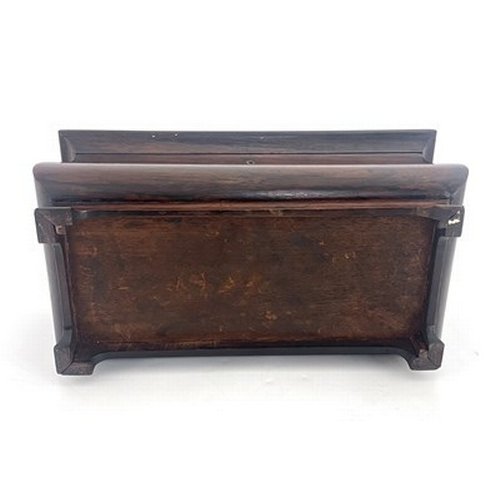 255 - A Victorian rosewood tea caddy, circa 1850, bombe sarcophagus form, the interior with two removable ... 