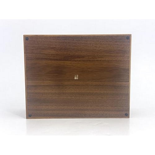 267 - Alfred Dunhill, a veneered wood humidor, cuboid form with adjustable dividers, brass lock, made in I... 