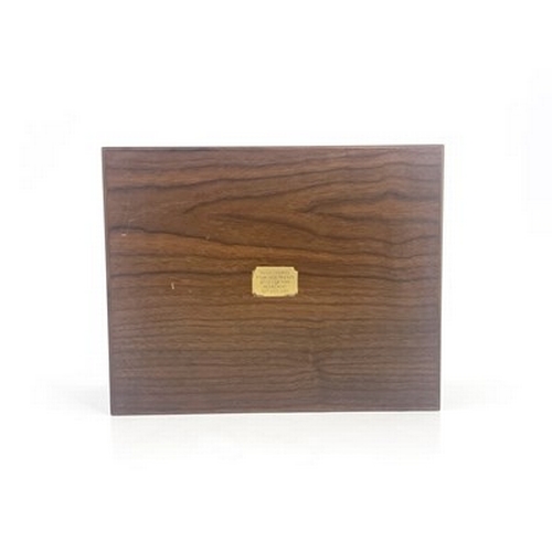 267 - Alfred Dunhill, a veneered wood humidor, cuboid form with adjustable dividers, brass lock, made in I... 