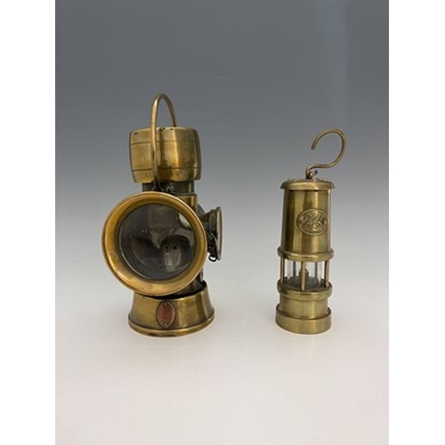 275 - Lucas brass backlight lantern circa 1895, and a Welsh miner's lamp