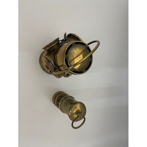 275 - Lucas brass backlight lantern circa 1895, and a Welsh miner's lamp