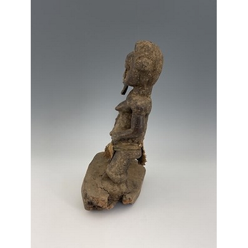 283 - Tribal Interest, a Baule Tribe model of a standing couple, 40cm high, 27cm wide