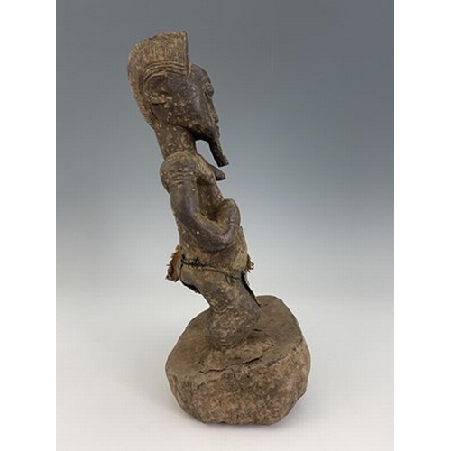 283 - Tribal Interest, a Baule Tribe model of a standing couple, 40cm high, 27cm wide