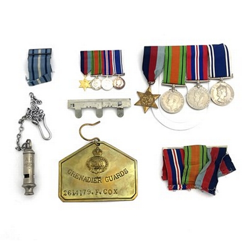 333 - Second World War Medal group, awarded to 2,614,179 Frank Cox, Grenadier Guards, 1939-1945 Star, Defe... 