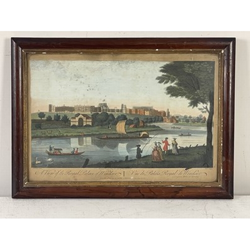 352 - Brookes (British, late 18th century), A View of the Royal Palace of Windsor, colour print, published... 