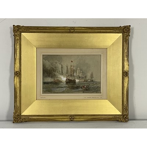 435 - William Clarkson Stanfield R.A. (British, 1793-1867), Trafalgar, signed l.r., titled below, watercol... 