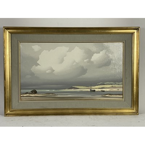 474 - Pierre de Clausade (French, 1910-1976), Estuary, signed l.l., oil on canvas, 45 by 80cm, framed. Not... 