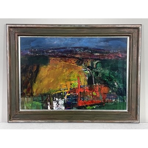 478 - William Selby R.W.S. (British, 1933), Pennine Factory, signed l.r., titled verso, mixed media, 52 by... 