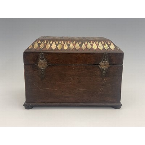 630 - An Ottoman box, mother of pearl and tortoise shell, 21cm high, 29cm wide, 21cm deep