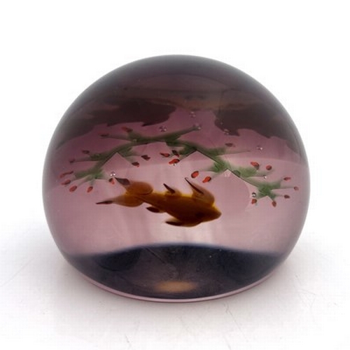 642 - William Manson for Caithness, a Coral Reef limited edition glass paperweight, depicting an aquatic s... 