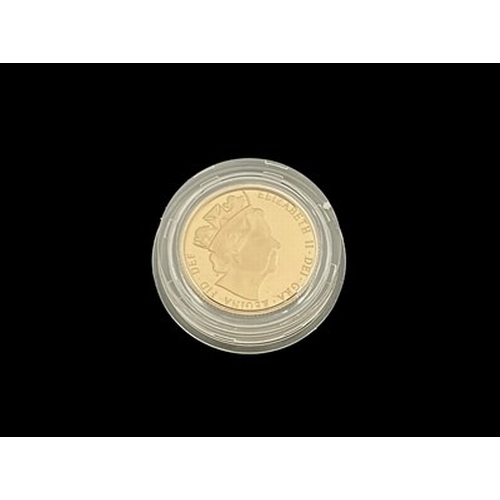 65 - Elizabeth II, a 2016 gold proof full sovereign, obverse portrait by James Butler MBE RA, in Royal Mi... 