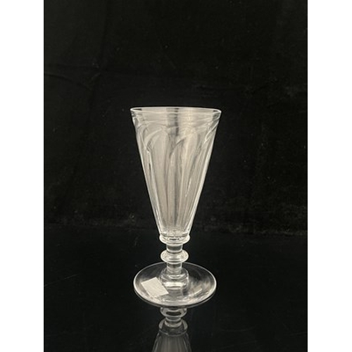 737 - Gordon Russell for Stevens and Williams, an Arts and Crafts Lygon wine glass, circa 1922, Writhen pa... 