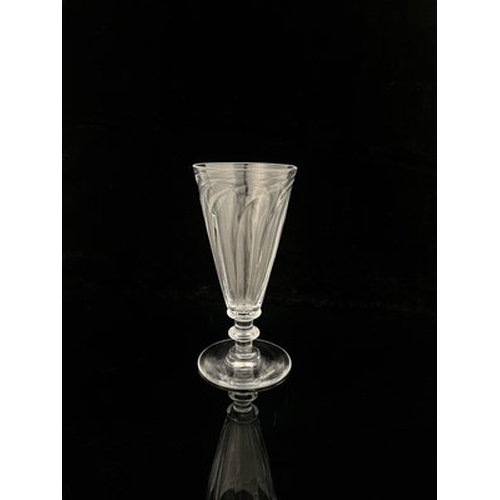 737 - Gordon Russell for Stevens and Williams, an Arts and Crafts Lygon wine glass, circa 1922, Writhen pa... 