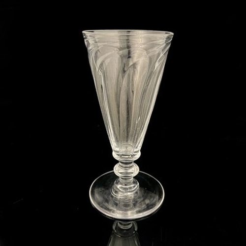 737 - Gordon Russell for Stevens and Williams, an Arts and Crafts Lygon wine glass, circa 1922, Writhen pa... 